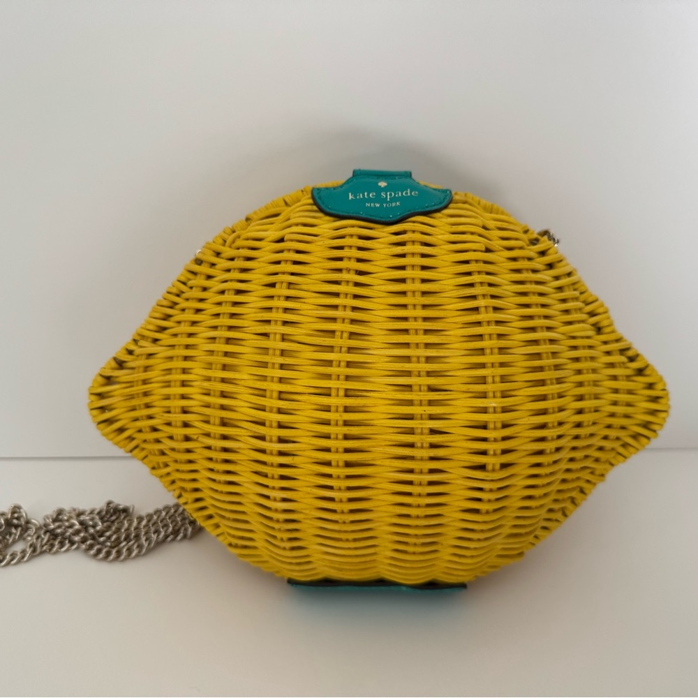 Kate Spade Lemon Yellow Woven Mini Bag - Picture 5 of 9